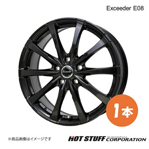 �y18×7.5J 5-114.3 INSET37 �O���X�K�����^(GGM) ���ʍ��z�G�N�V�[�_E08 �z�C�[�� 1�{ HOT STUFF Exceeder E08