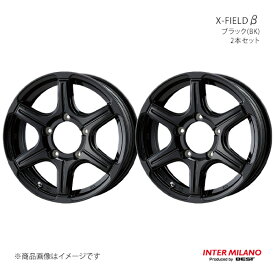【16インチ 5H 139.7 5.5J +22】ジムニー JB64W 2018/7〜 ホイール2本セット X-FIELD β ブラック INTER MILANO インターミラノ