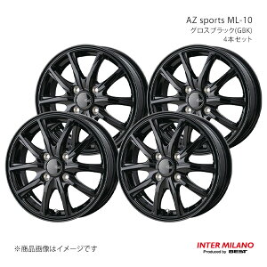 【15インチ 4H 100 4.5J +45】ホイール4本セット CLAIRE GZ10 グロスブラック(GBK) INTER MILANO/インターミラノ