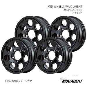 �y16�C���` 5H139.7 5.5J +22�z�A���~�z�C�[��4�{�Z�b�g �W���j�[ JB64W MID WHEELS/MUD AGENT SBK L19A6555D322030N×4