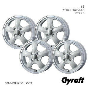 y15C` 4H100 4.5J +45zA~zC[4{Zbg fCY[NX B21A Gyraft/5S WHITE/RIM POLISH 0041119×4