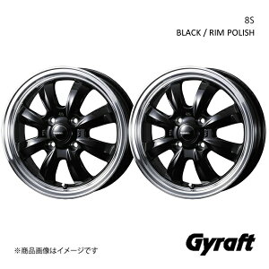 y15C` 4H100 5.5J +42zA~zC[2{Zbg MAZDA2 DJn Gyraft/8S BLACK/RIM POLISH 0041424