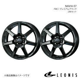 【17インチ 4H100 6.5J +42】 アルミホイール2本セット アクア P10系 X-URBAN LEONIS/NAVIA 07 PBK 0039560×2