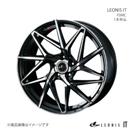 【17インチ 5H114.3 7.0J +42】ホイール1本単品 クラウン 170系/FR LEONIS IT PBMC パールブラックミラーカット 0040592