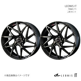 【17インチ 5H114.3 6.5J +42】ホイール2本セット クラウン 170系/FR LEONIS IT PBMC パールブラックミラーカット 0040593×2