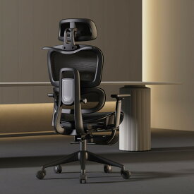 【10％OFFクーポン】オフィスチェア メッシュ 椅子 チェア キャスター ロッキング リクライニング ハイバック ランバーサポート 人間工学 ブラック 黒