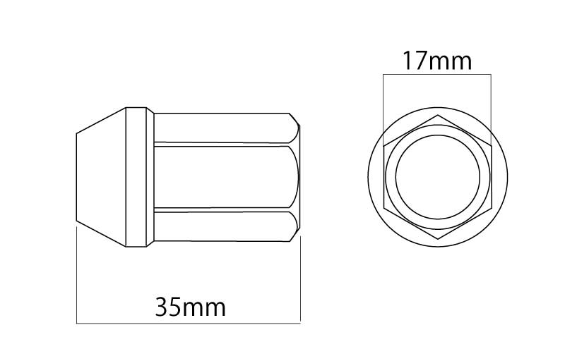 DIGICAM デジキャン チタンレーシングナット 貫通タイプ M12 P1.25 6角