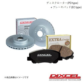 DIXCEL/ディクセル ディスクローターPD+ブレーキパッドEC セット カローラ レビン / スプリンター トレノ AE101 91/6～95/5 GT-APEX フロント 3119001S+311216