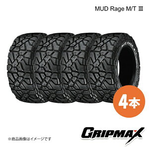 GRIPMAX �O���b�v�}�b�N�X MUD Rage M/T 3 �^�C�� 4�{ 285/60R18 122/119 QLT ���C�Y�h�z���C�g���^�[ 6969999081794
