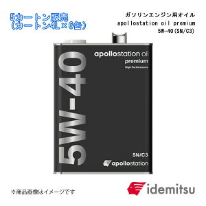 IDEMITSU/oY K\GWpIC apollostation oil premium 5W-40(A3/B4) 5J[g 4L×6