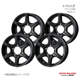 INTER MILANO インターミラノ X-FIELD β ホイール 4本セット ジムニー JB64W 2018/7〜【16×5.5J 5-139.7 INSET22 ブラック】