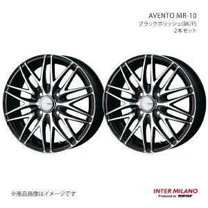 INTER MILANO �C���^�[�~���m AVENTO MR-10 �z�C�[�� 2�{�Z�b�g N-WGN/�J�X�^�� JH1/2 2013/11�`2017/9�y14×4.5J 4-100 INSET45 �u���b�N�|���b�V���z