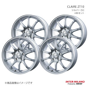 INTER MILANO インターミラノ CLAIRE ZT10 ホイール 4本セット【16×6.5J 5-114.3 INSET53 シルバー】