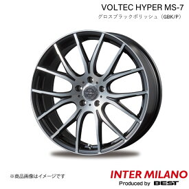 INTER MILANO/インターミラノ VOLTEC HYPER MS-7 エスクード YE系 ホイール 1本【17×7.0J 5-114.3 INSET48 グロスブラックポリッシュ】