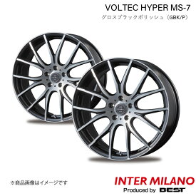 INTER MILANO/インターミラノ VOLTEC HYPER MS-7 エスクード YE系 ホイール 2本【17×7.0J 5-114.3 INSET48 グロスブラックポリッシュ】