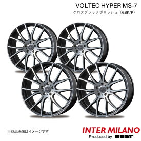 INTER MILANO/インターミラノ VOLTEC HYPER MS-7 エスクード YE系 ホイール 4本【17×7.0J 5-114.3 INSET48 グロスブラックポリッシュ】