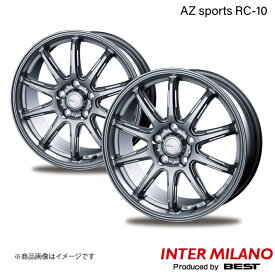 INTER MILANO/インターミラノ AZ sports RC-10 アリオン 260系 純正タイヤ:195/65R15 ホイール 2本【15×6.0J 5-100 INSET43 ダークシルバー】