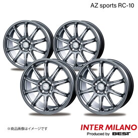 INTER MILANO/インターミラノ AZ sports RC-10 アリオン 260系 純正タイヤ:195/65R15 ホイール 4本【15×6.0J 5-100 INSET43 ダークシルバー】