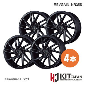 �����Q�C�� NR35S �z�C�[�� 4�{�y20×8.5J 5-114.3 INSET43 SBK�zKIT JAPAN/�P�C�A�C�e�B �W���p�� REVGAIN NR35S �i��:K50037×4