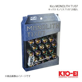 KYO-EI キョーエイ Kics キックス モノリス T1/07 ネオクロ M14×P1.5 40mm テーパー座60° 貫通ナット MN04N