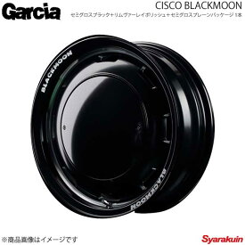 Garcia/CISCO BLACKMOON スペーシア/カスタム/ギア MK53S アルミホイール4本セット【15×4.5J 4-100 INSET45 S.BK＋リムV-PO＋セミグロスプレーンパッケージ】