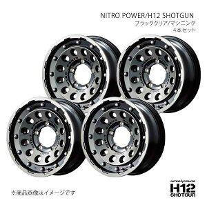 �i�C�g���p���[/H12 �V���b�g�K�� �A���~�z�C�[��4�{�Z�b�g�y16×5.5J 5-139.7 INSET20 BKM�zNITRO POWER/H12 SHOTGUN L1726555D320031N×4