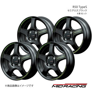 MID RACING/R50 TypeS LXgANeBo/LXgX^C/LXgX|[c LA250S/LA260S zC[4{Zbgy15×5.0J 4-100 INSET45 Z~OXubNz