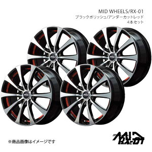 MID WHEELS/RX-01 N-WGN/JX^ JH1/2 A~zC[4{Zbgy14×4.5J 4-100 INSET45 BKRzL171445433450360×4