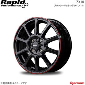 Rapid Performance/ZX10 セレナ 27系 NISMO アルミホイール 4本セット 【16×6.5J 5-114.3 INSET48 ブラック＋リムレッドライン】