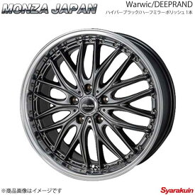 MONZA JAPAN Warwic/DEEPRAND ホイール1本 N-BOX/N-BOXカスタム JF1/2【15×4.5J 4-100 INSET45 ハイパーブラック/ミラーカットポリッシュリム】