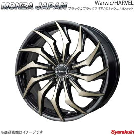 MONZA JAPAN Warwic/HARVEL ホイール4本 クラウン ARS220【18×8.0J 5-114.3 INSET40 ブラック＆ブラッククリア/ポリッシュ】