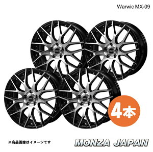 MONZA JAPAN Warwic MX-09 HS250h ANF10 �A���~�z�C�[�� 4�{�y17×7.0J 5-114.3 INSET38 B/P�z���[�E�B�b�N �G���G�b�N�X09 WM-01×4