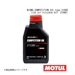 MOTUL `[ ԗpGWIC NISMO COMPETITION OIL type 2108E(jX RyeBVIC ^Cv 2108E) 0W-30 1L×1{ 102505