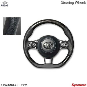 REAL レアル ステアリング TOYOTA/トヨタ GR SPORT ハリアー 60系 オリジナルシリーズ ガングリップ ブラックカーボン ブラック ユーロステッチ