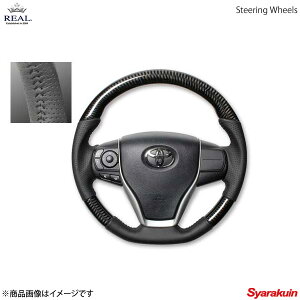 REAL レアル ステアリング TOYOTA/トヨタ エスクァイア 80系 オリジナルシリーズ ガングリップ ブラックカーボン ブラックステッチ
