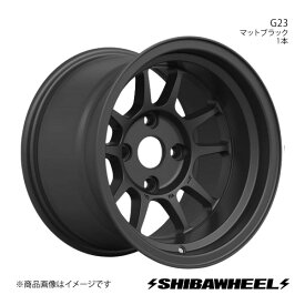 SHIBATIRE シバタイヤ シバホイール G23 アルミホイール1本 14×9.0J 4-114.3 INSET-25 マットブラック G14-03MB