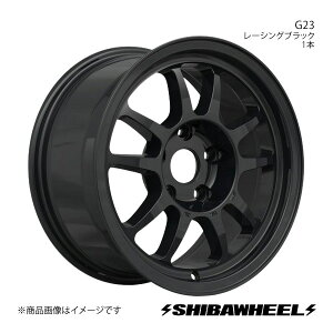 SHIBATIRE シバタイヤ シバホイール G23 アルミホイール1本 15×8.0J 5-114.3 INSET30 レーシングブラック G15-12RB