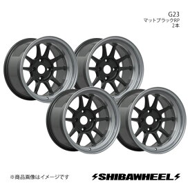 SHIBATIRE シバタイヤ シバホイール G23 アルミホイール4本セット 15×8.5J 4-114.3 INSET-13 マットブラックRP G15-14MBP×4