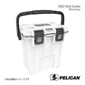 PELICAN �y���J�� �N�[���[�{�b�N�X �z���C�g:�O���[ 5.7kg 20QT Elite Cooler White:Gray 825494068295