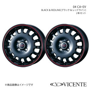 VICENTE/04 EV GuCS DA64W zC[ 2{Zbg 0035662×2y13×4.5B 4-100 INSET50 BLACK &REDLINEz