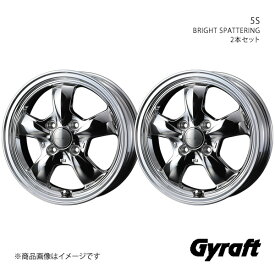 Gyraft/5S スクラムトラック DG63T アルミホイール2本セット【12×4.0B 4-100 INSET43 BRIGHT SPATTERING】0041111×2