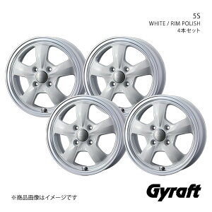 Gyraft/5S [NX ML21S zC[ 4{Zbg 0041118×4y14×4.5J 4-100 INSET45 WHITE/RIM POLISHz