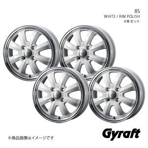 Gyraft/8S Xy[VA/Xy[VAx[X MK32S/MK42S zC[ 4{Zbg 0040955×4y15×4.5J 4-100 INSET45 WHITE/RIM POLISHz