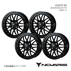 NOVARIS/ASSETE M1 N-WGN JH3/JH4 zC[ 4{Zbg 0041061×4y16×5.0J 4-100 INSET45 BLACK/GOLDsAXz