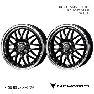 NOVARIS/ASSETE M1 [NX ML21S zC[ 2{Zbg 0041080×2y15×4.5J 4-100 INSET45 BLACK/RIM POLISHz