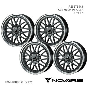 NOVARIS/ASSETE M1 N-WGN JH1/JH2 zC[ 4{Zbg 0041071×4y16×5.0J 4-100 INSET45 GUN-META/RIM POLISHz