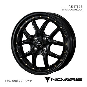 NOVARIS/ASSETE S1 [NX ML21S zC[ 1{ 0041320y16×5.0J 4-100 INSET45 BLACK/GOLDsAXz