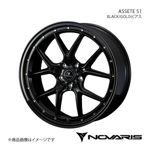 NOVARIS/ASSETE S1 GNXgC T33 FF zC[ 1{ 0041326y19×8.0J 5-114.3 INSET45 BLACK/GOLDsAXz