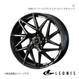 LEONIS/IT インプレッサアネシス GE系 アルミホイール1本【17×7.0J 5-100 INSET47 PBMC/TI(パールブラック ミラーカット/チタントップ)】0040596