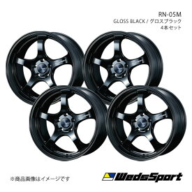 WedsSport/RN-05M AUDI A4 8W 2.0 TFSI クワトロ 8WCYRF アルミホイール4本セット【18×8.5J 5-112 INSET38 GLOSS BLACK】0072770×4